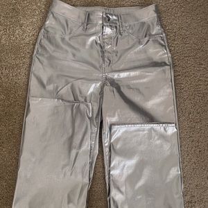 H&m wide leg metallic pants